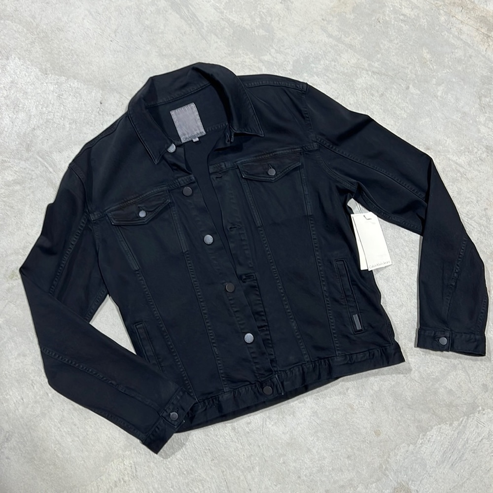 NWT Calvin Klein Black Denim Men’s Jacket, Size XL